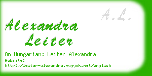 alexandra leiter business card